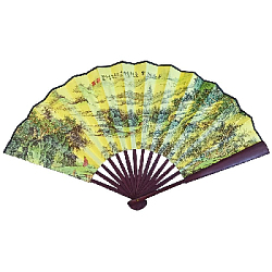 Веер для танцев 33х60см с рисунком, №4