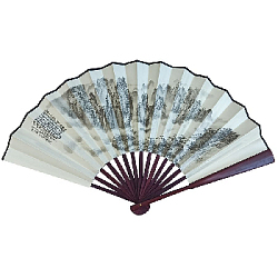 Веер для танцев 33х60см с рисунком, №5