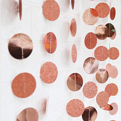 Гирлянда "Кружочки" блеск/металлик 5 см х 4,5 м, Розовое Золото