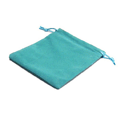 Мешочек замшевый (1) 7х9см, бирюзовый